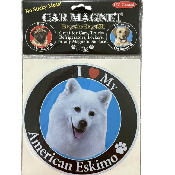 Dog Breed Car Magnets By E&S UV-Coated Magnetic Decals For Cars Trucks Lockers - Picture 3 of 7